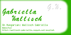 gabriella wallisch business card